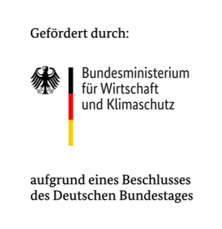 Gefördert durch das Bundesministerium für Wirschaft und Klimaschutz aufgrund eines Beschlusses des Deutschen Bundestags